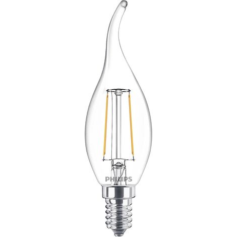 Philips Ampoule flamme transparente à filament 25W BA35 E14 (1/5)