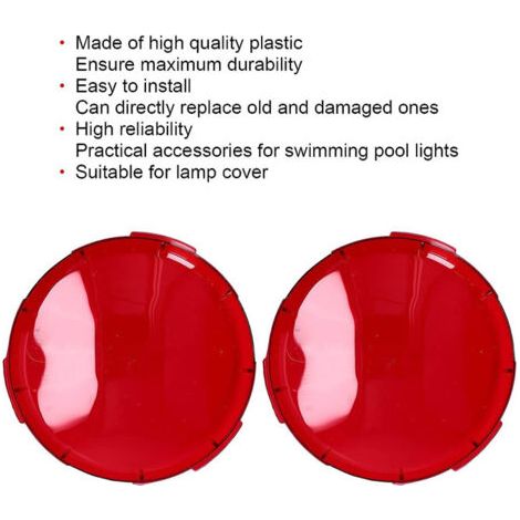 Lentille de Remplacement pour Lumière de Piscine Pentair – 7,5 Pouces Rouge – Ampoule Incandescente – Couvercle d'Éclairage (1/4)