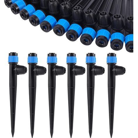 Gocciolatore per irrigazione a goccia con diffusore regolabile a 360 gradi, adatto per tubi da 0,64 cm, irrigatore a goccia da giardino, ideale per impianti di irrigazione domestici. (15 metri) (1/5)