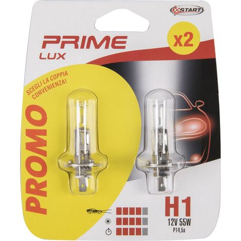 Coppia di lampadine Alogena H1 12V 55W P14,5s per luci auto