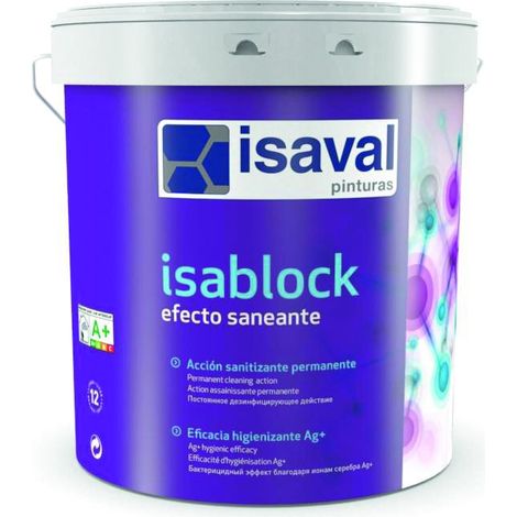 Peinture - Isaval - Isablock - 12L - Effet Désinfectant - Acrylique Mat