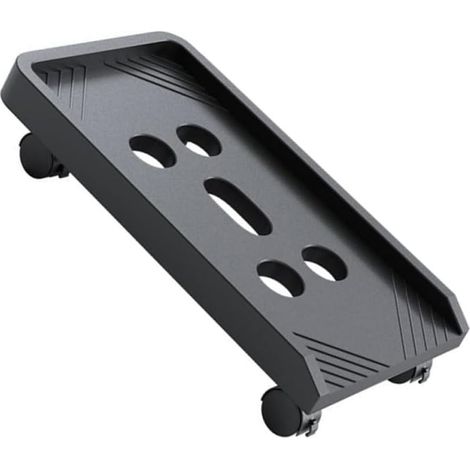 Support pour Unité Centrale en Plastique roulettes Verrouillables, Design Ergonomique et Coins Arrondis pour Bureau et Maison (1/5)