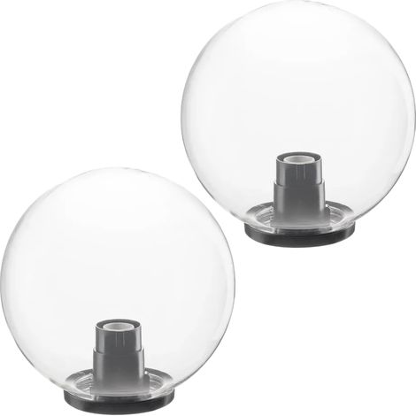 gloca Sfera per Lampione da Giardino E27 IP44 - Globo di Ricambio in Metacrilato per Illuminazione Esterna e Lampioni (2, TRASPARENTE, 250.0, Millimetri) (1/4)
