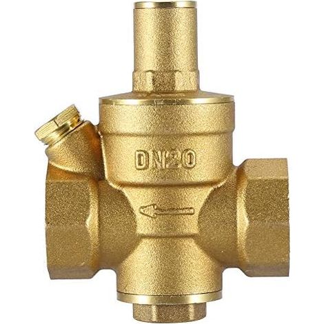 Mini Reducteur de Pression, Detendeur Eau 3/4, Valve de Réduction de Pression, DN20 3/4" Valve de Régulateur de Réduction de Pression d'eau Réglable 1.6MPa (1/5)
