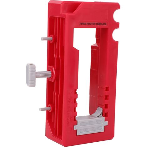 Gabarit de défonceuse pour charnière de porte en plastique, guide réglable pour percer trou de serrure, modèle de mortaiseuse pour longueur 3 à 5 pouces et épaisseur 1/4 à 5/8 pouce (1/5)