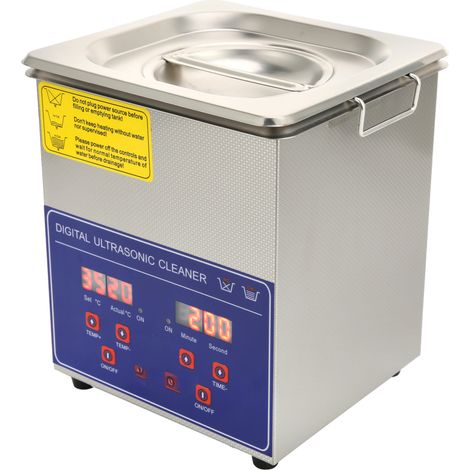 Beyamis Nettoyeur à ultrasons numérique avec minuterie et résistance en acier inoxydable - Fournitures industrielles PS-08A (1/5)