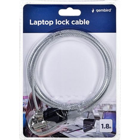 Gembird LK-K-01 - Laptop-Sicherheitskabel mit Schlüssel, 1,8 m (1/2)