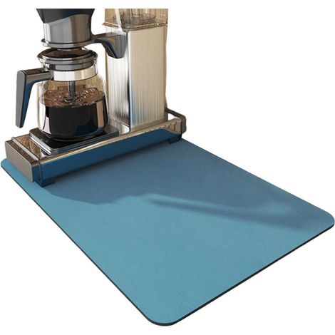 Tapis à café anti-taches-accessoire de bar à café-12x19 pouces-tapis de cuisine-1 pièce-noir (1/5)