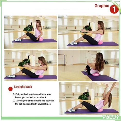 Balle de yoga - FAFEICY - 25cm - PVC - Violet - Antidéflagrant