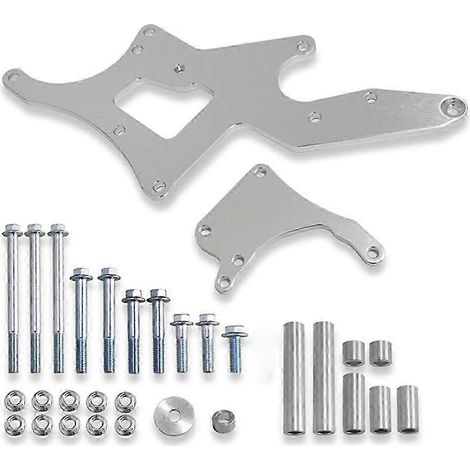 Support moteur serpentin, pompe de direction assistée, conversion interchangeable, alternateur argenté (1/5)