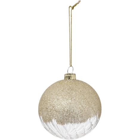 Adorno de Navidad, dorado transparente, 80 mm - Feeric lights & christmas