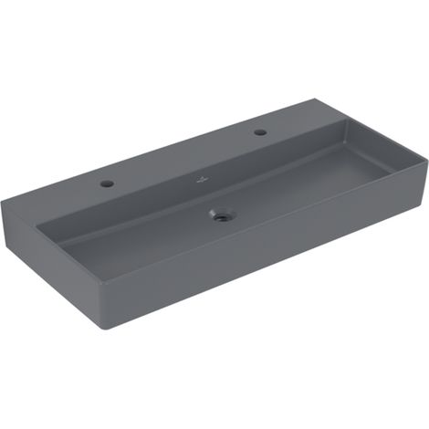 Villeroy & Boch Memento 2.0 lavabo mural, 2 trous pour robinet, (1/2)