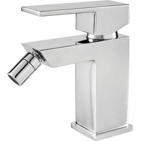 Ensemble de robinet de salle de bain design, carré et moderne avec vidage clic-clac inclus – MITIGEUR BIDET (1/2)