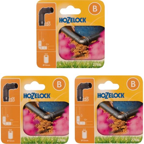 15 x Hozelock 2766 13mm 90 Deg Right Angle Elbow Connectors Irrigation Garden