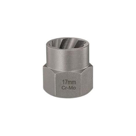 Vaso para aflojar tornillos y tuercas dañados, (17 mm) - acero forjado/Cr-Mo, Teger (1/3)