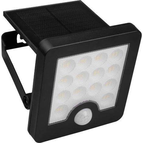 Lampada solare LED 5W con sensore movimento nera IP65 DPM (1/5)