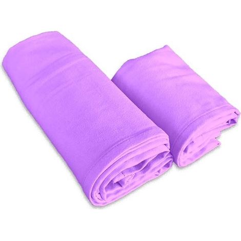 SET ASCIUGAMANI MICROFIBRA LILLA 1+1 VISO E OSPITE