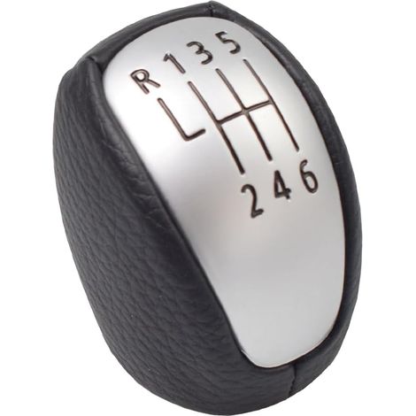 Pomo de cambio manual de 6 velocidades compatible con Renault/Laguna MK3 2007-2014 en cuero PU 2008 2009 2010 2011 2012 2013