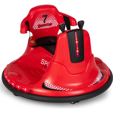 Coche de choque eléctrico 66,5 x 66,5 x 47,6 cm con mando a distancia y seguridad para niños estilo moderno plástico rojo 200010417