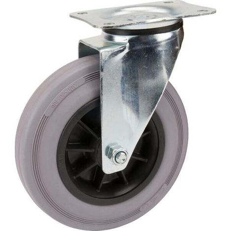 Lenkrolle mit schwarzem Gummireifen TENTE 3470PIR200P63 (1/4)