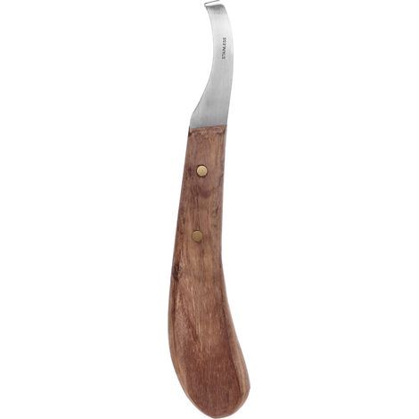 Couteau à sabot de cheval, lame incurvée en acier au carbone fin, tondeuse ergonomique pour main gauche pour la ferme (1/5)