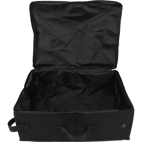 Sac à litière portable en tissu pliable, étanche et résistant à l'eau, idéal pour les voyages en extérieur (noir). (1/5)