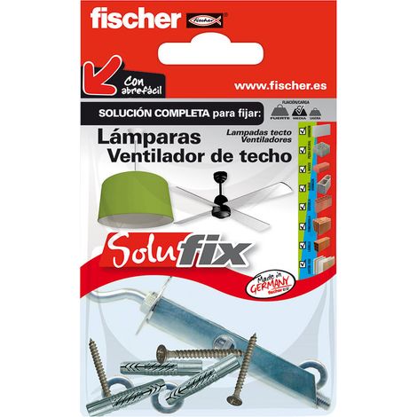 Fischer – Kit de montage pour plafonniers et ventilateurs de plafond – Matériel complet pour installation sécurisée – Vis et bouchons inclus (1/2)