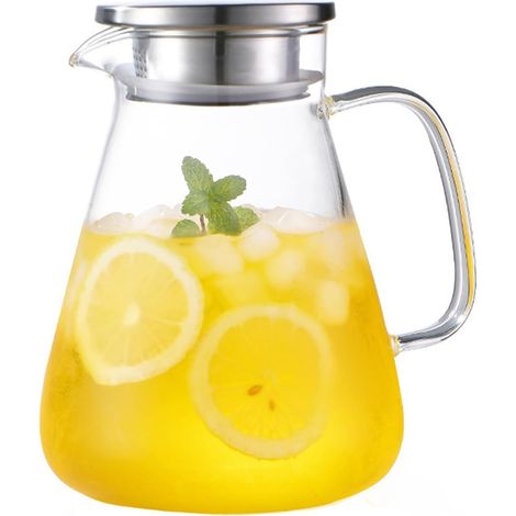 Karaffe aus Borosilikatglas mit Deckel und Ausgießer, 2 Liter/70oz (1/5)