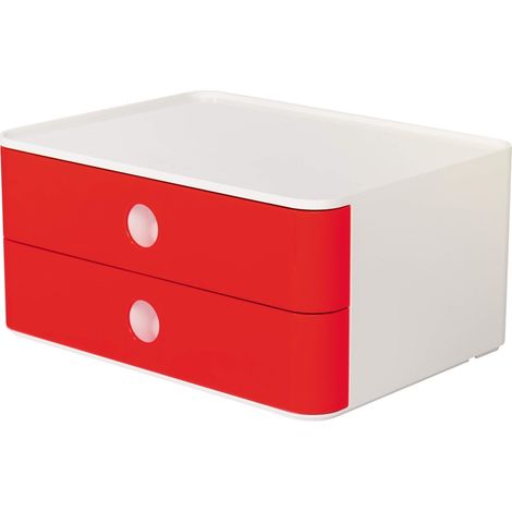 HAN 1120-17 - SMART-BOX ALLISON, cassettiera impilabile con 2 cassetti, colore: cherry red (1/5)