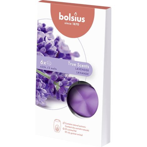 Bolsius Aromatic Wax Melts Lavendel, 6er Pack Duftwachs Schmelzblüten (1/2)