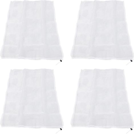 Lot de 4 filets de protection pour plantes de jardin, sacs en maille pour tomates et myrtilles, avec cordon de serrage, 0,8 x 0,8 m (1/5)