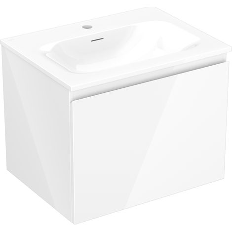 Mexen Orio Badezimmermöbel 60 cm mit Waschbecken Vela, 1 Schublade, weiß glänzend - 91A10-06047-1-BF00-W23M00