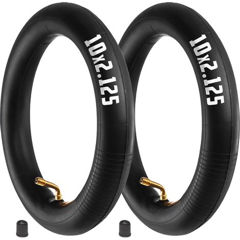 Chambre à Air 10x2.125 Trottinette Électrique, 2 MM Double Épaisseur, Valve Coudée à 45°, 10 Pouces Chambre à Air, 10x2 Pneu de Rechange pour Scooter électrique, Pas Facile à Fuir (1/4)