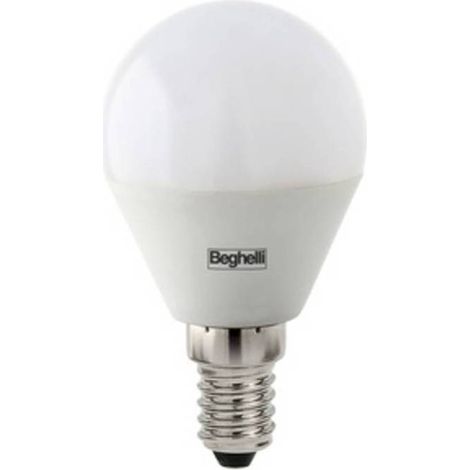 10 x BEGHELLI LED SFERA E14 5W 56813 NAT 4000K PLAST