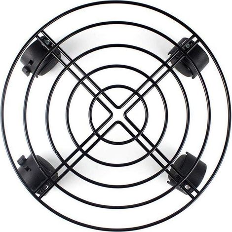 Support de pot de fleur et de plante en metal chariot caddie sur roues outils de jardin et de maison interieur exterieur,286cm,noir (1/5)