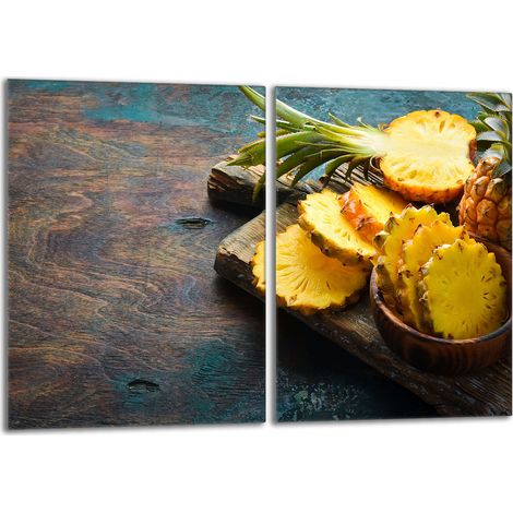 Protezione per piano cottura in vetro 2x40x52 Ananas (1/5)