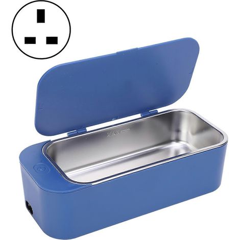 Nettoyeur à ultrasons pour bijoux et lunettes, compatible avec les machines à laver, bleu foncé, 450 ml, 50/60 Hz