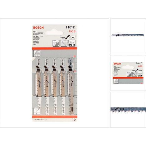 Bosch 5 Stichsägeblätter T 101 D - 2608630032