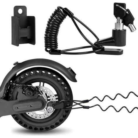 Trottinette Roue Couverture Réflecteur Bande, Trottinette Garde Boue, Verrou de Frein à Disque - Antivol Trottinette Electrique, Accessoire pour Xiaomi M365 Scooter (1/5)