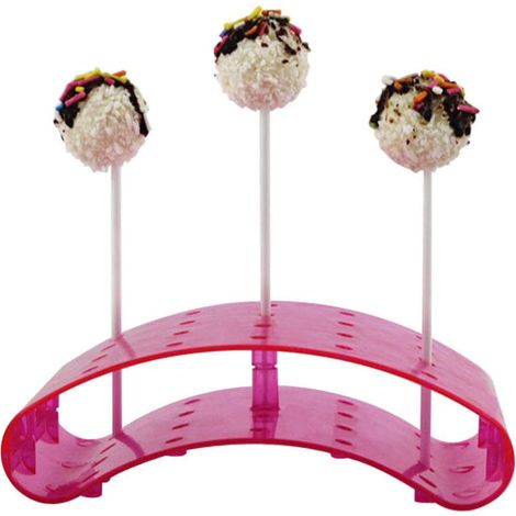 1 Présentoir à cake pops, Transparent, Plastique, 20 emplacements, Pour fêtes et pâtisseries (1/5)