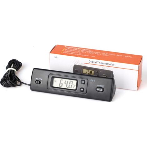 Mini-elektronisches Digital-Thermometer mit integrierter Wasserdichter Bauweise für Aquarien, Modell DS-1 mit hochaufragendem Display, großes Display deng ALOVEZ