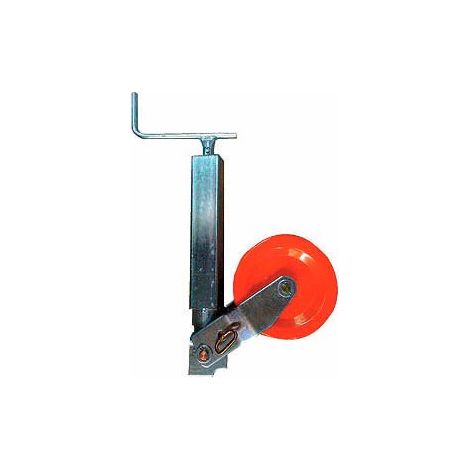 Maxter – Roue jockey renforcée à souder – Diamètre 70 mm – Capacité 650 kg – Tube carré en acier – Système de relevage par goupille