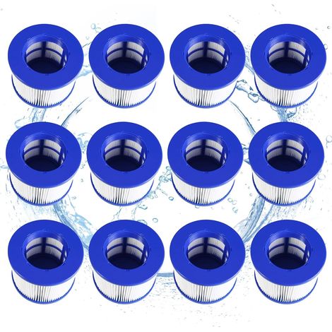 Filtre Spa Infinite a Visser, Cartouche filtrante pour Clever Spa, Cartouche Filtrante pour Spa Gonflable, Filtre 75 x 100 mm, Filtre Spa lumix, pour Cosy Spa (12 pièces) (1/5)