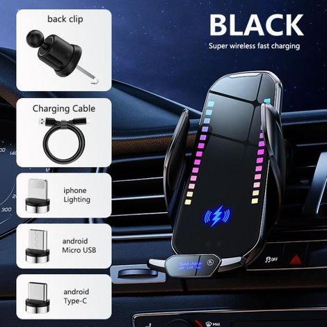 Support magnétique pour téléphone de voiture, chargeur sans fil 100W pour Samsung Xiaomi iPhone, station de charge rapide SILVER (1/4)