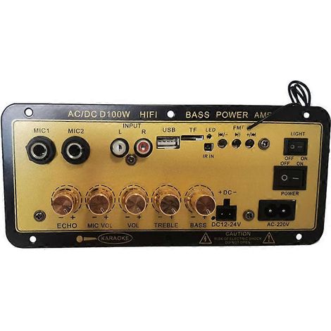 D100W Bluetooth-Verstärkerplatine mit optischem Audioeingang, Hi-Fi-Karaoke-Verstärker, Verstärkerplatine für Zuhause/Auto, EU-Stecker (1/5)