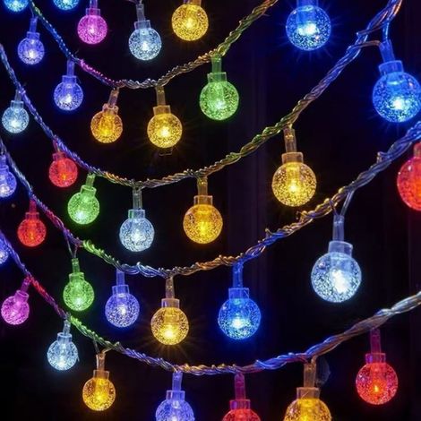 12M 100 LED Guirlande Lumineuse Solaire Étanche, 8 Modes Guirlande Solaire Exterieur pour Jardin, Terrasse, Fêtes (Multicolour) (1/5)