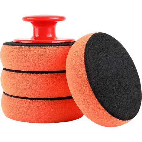 Outil de polissage 5 pièces, tampon de polissage, tampon de cire souple de polissage, tampon applicateur en mousse, applicateur de cire en microfibre, tampon applicateur de cire en mousse (1/5)