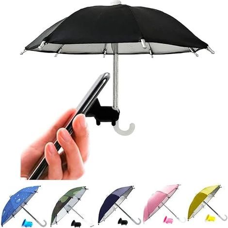 Sunshade for mobile phone, UV protection, windproof, waterproof, for sun and rain, yellow. - AquaForge (1/5)