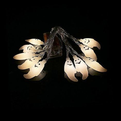 Guirlande lumineuse citrouille d'Halloween 1,5 m, 10 LED, décorations pour fête d'Halloween, intérieur et extérieur, lampe fantôme, ornement 2024Style6