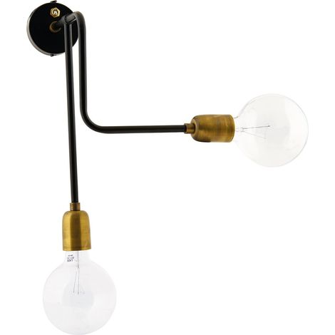 Applique Molecular Double Noir et Laiton (1/3)